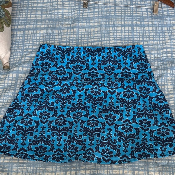 Lands End Tankini and Navy Patterned High Waisted Women's Swim Skirt Plus 14W L - Picture 5 of 12